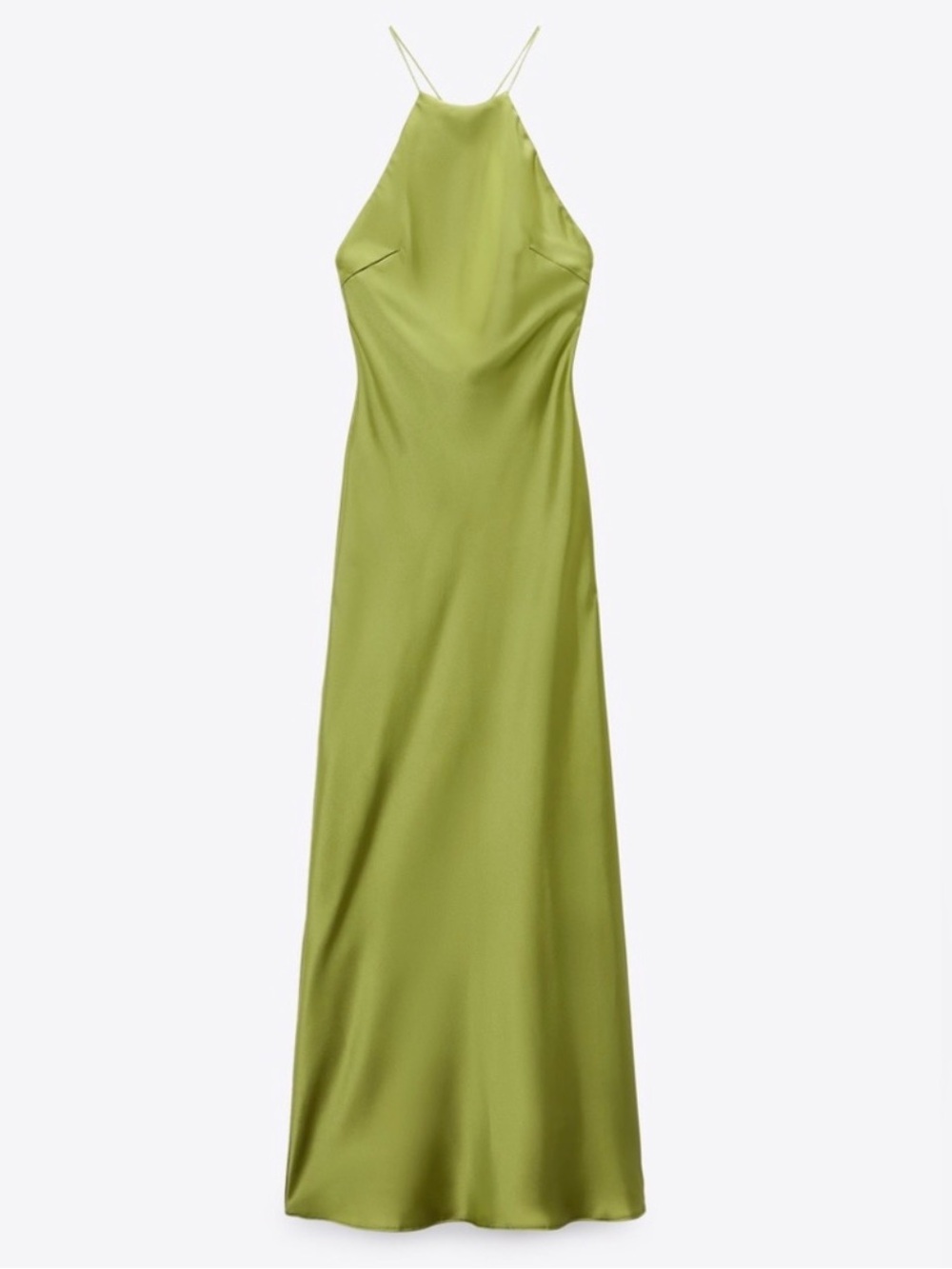 ZARA Satin Slip Dress with Spaghetti Straps NWT M - Picture 6 of 16